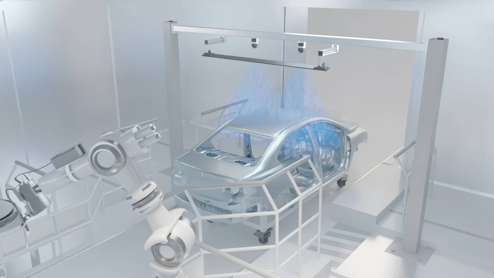 Vision King inspecionando soldas recém realizadas em tempo real e com segurança.