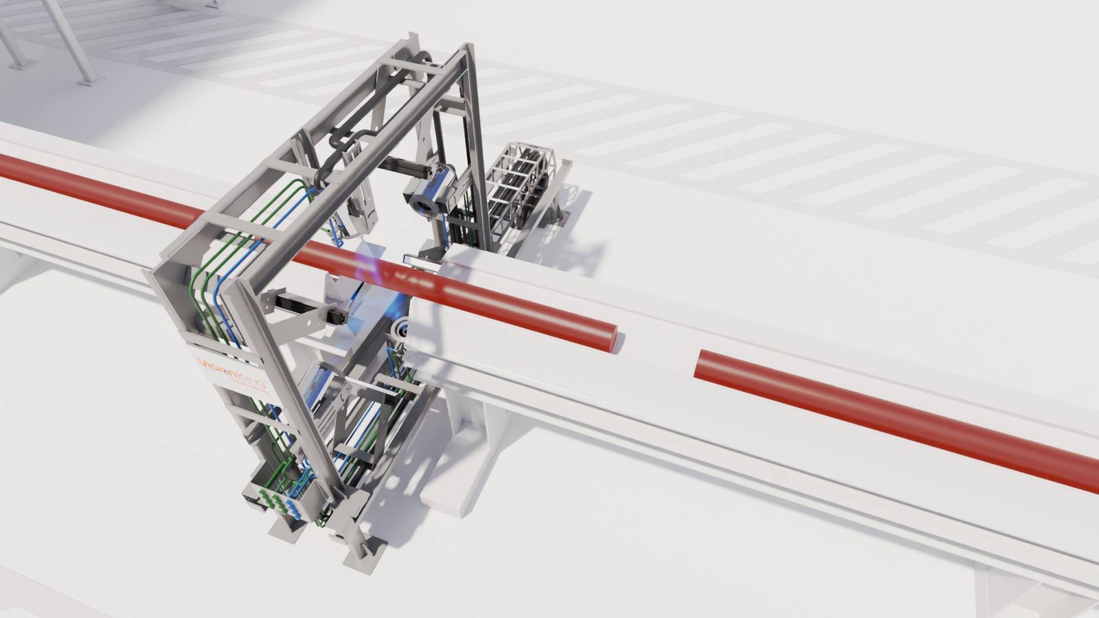 Vision King inspecionando tarugos redondos de aço